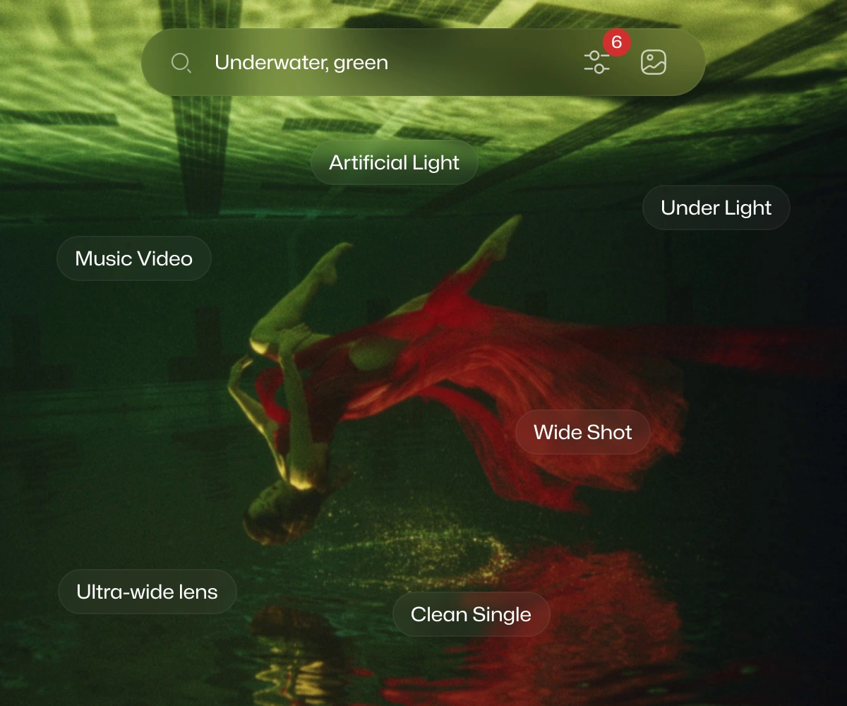 Search for “Underwater, green” refined with filters: Artificial Light, Wide Shot, Ultra-wide lens